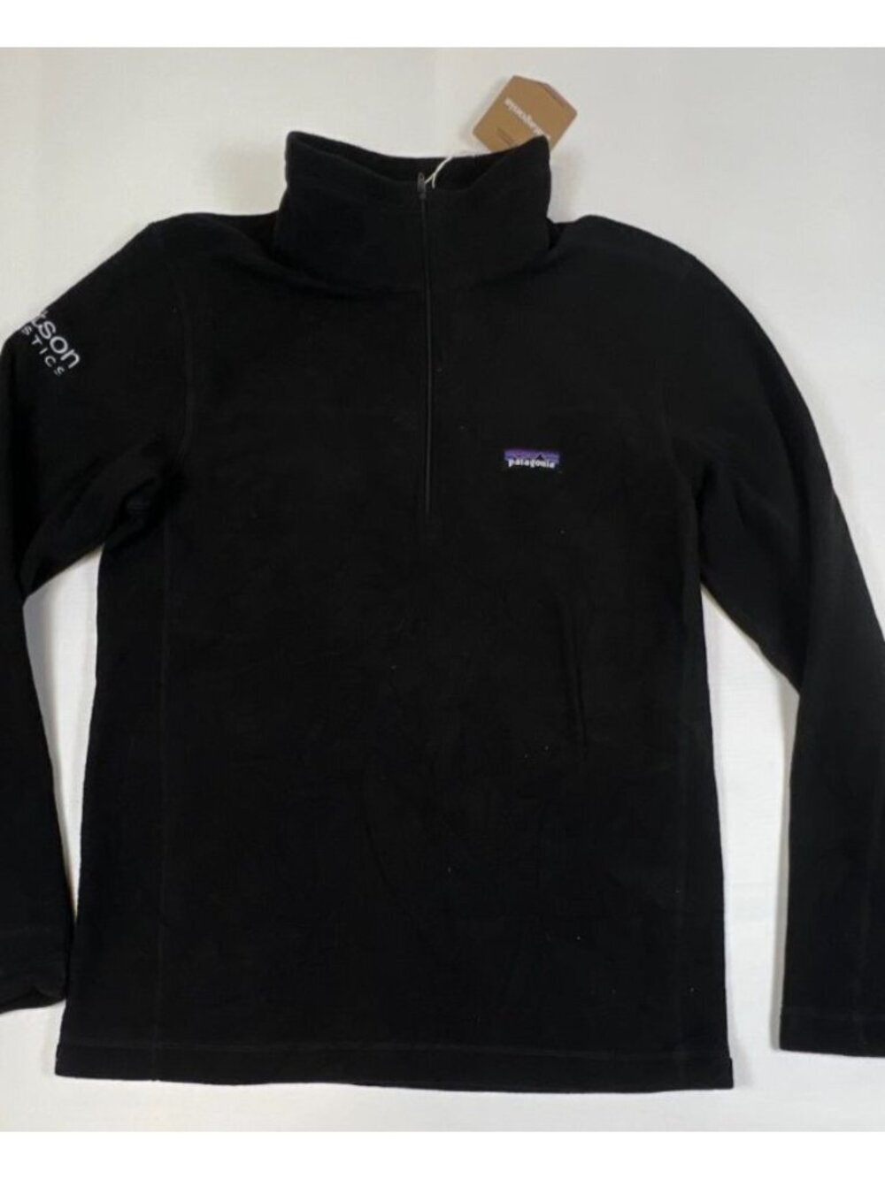 Patagonia Men Small Micro D 1/4 Zip Fleece Pullover Black Matson Logistics 26176